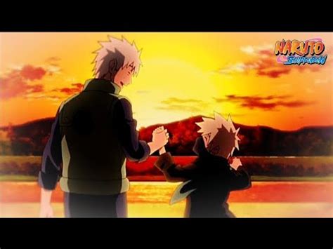 Kakashi meets his father (aka white fang) .